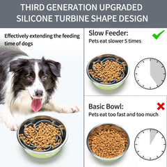 XIAOZHIHUI slow feeder bowl insert suction base for secure feeding