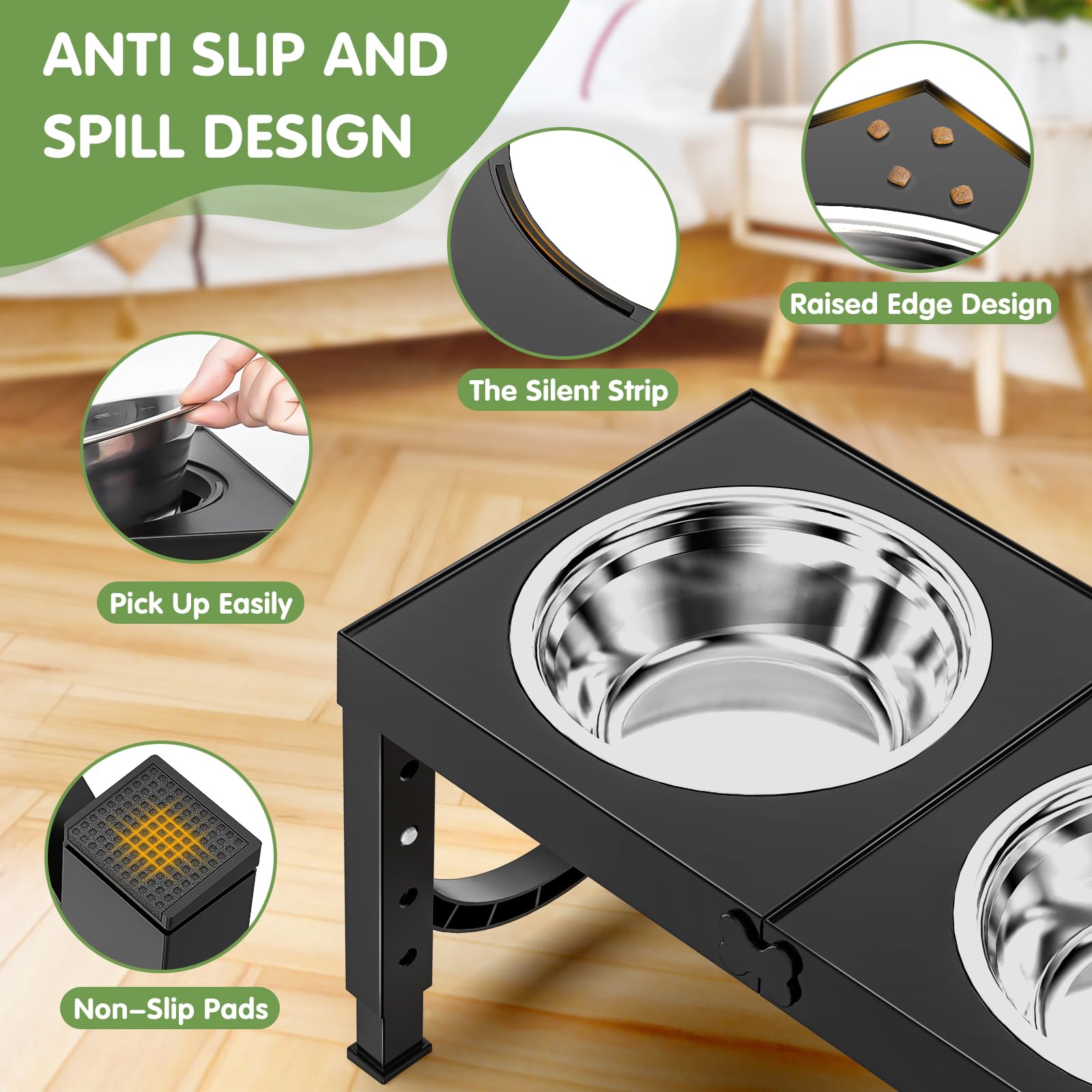 XiaZ adjustable height options shown from 3.15 to 13.78 inches.