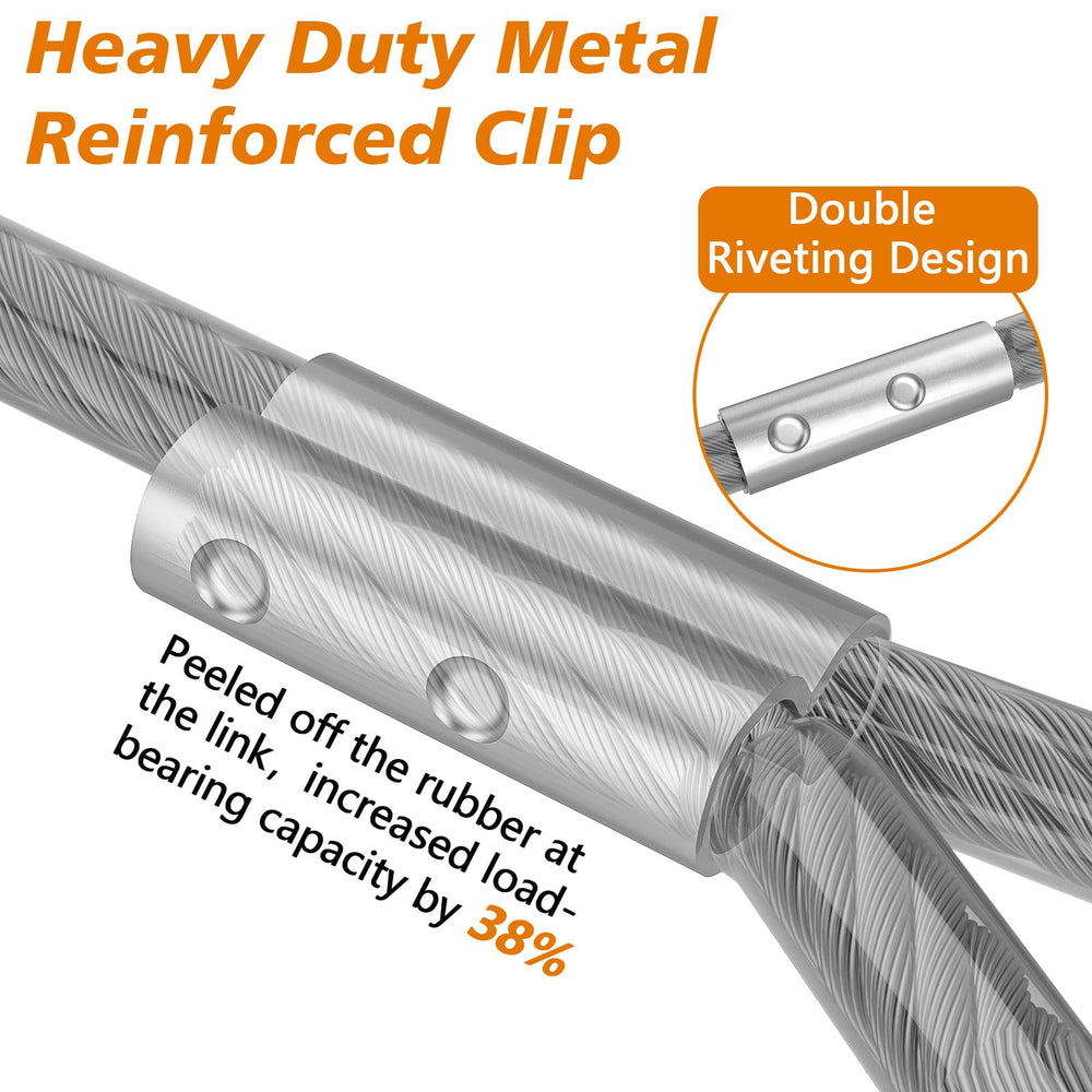 XiaZ dog tie-out 20ft shows anti-rust vinyl coating and reflective safety