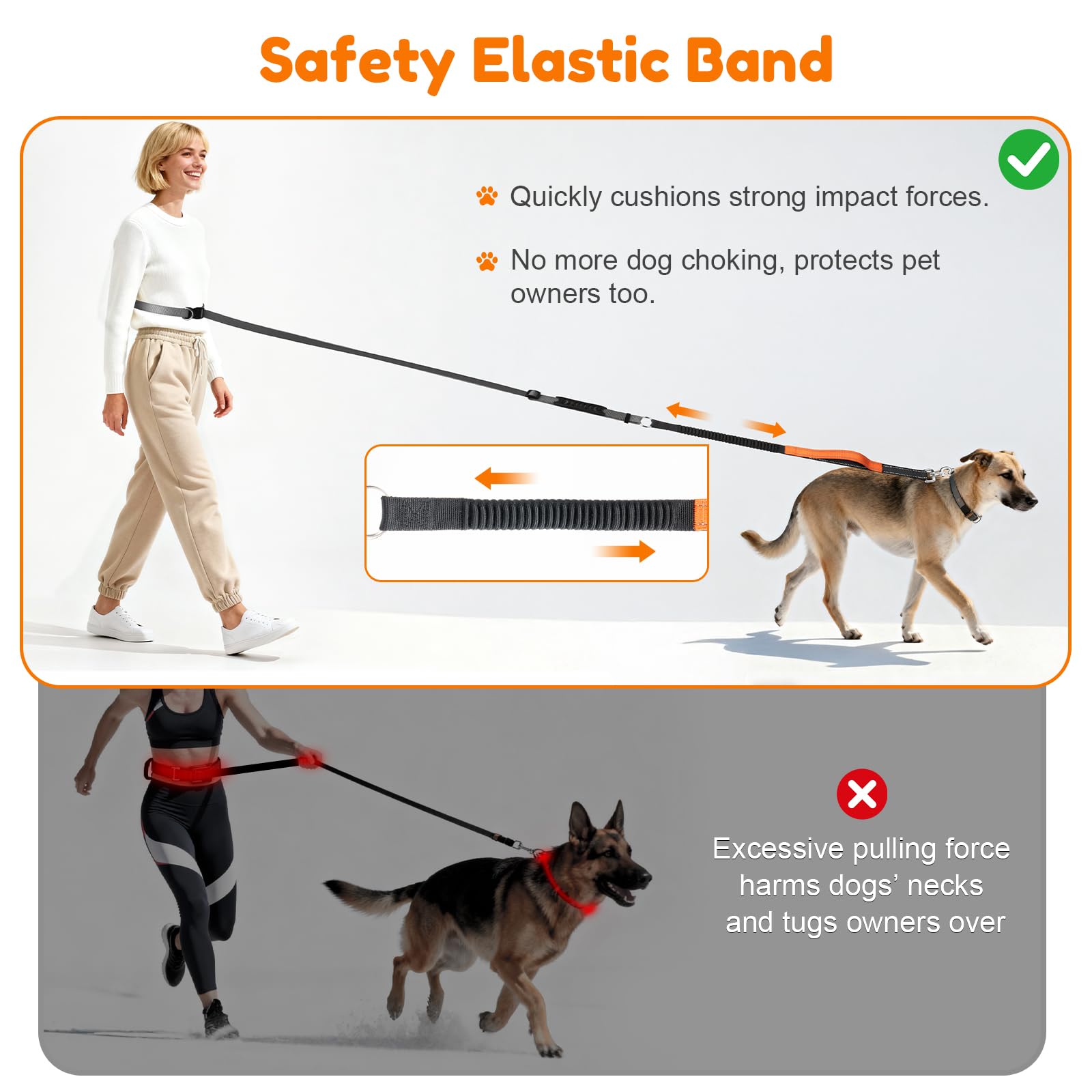 XiaZ elastic shock absorption cushions sudden pulls