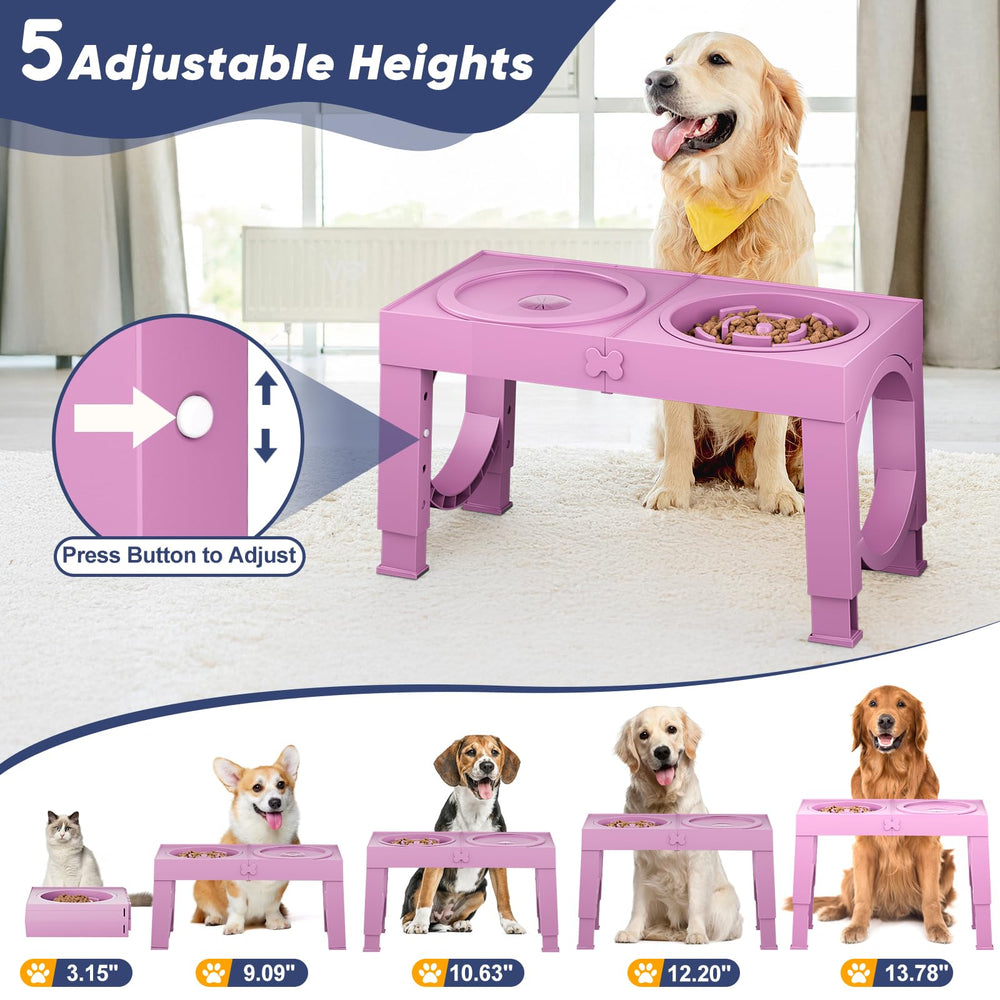 XIAZ Elevated Dog Bowl Stand closeup highlights ergonomic posture