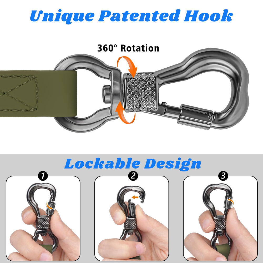 XiaZ long leash olive patented hook ensures secure clasp