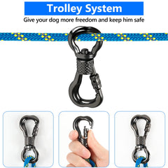 XiaZ overhead trolley 360-degree clip in action for safe roaming.