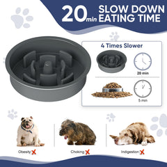 XIAZ slow feeder bowl stand durable BPA-free materials for long-lasting use