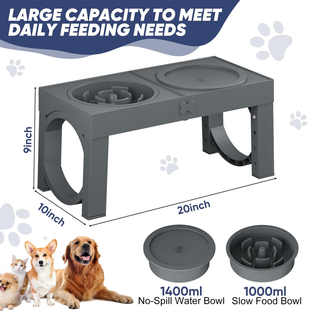 XIAZ slow feeder bowl stand four-height option adapts to breeds