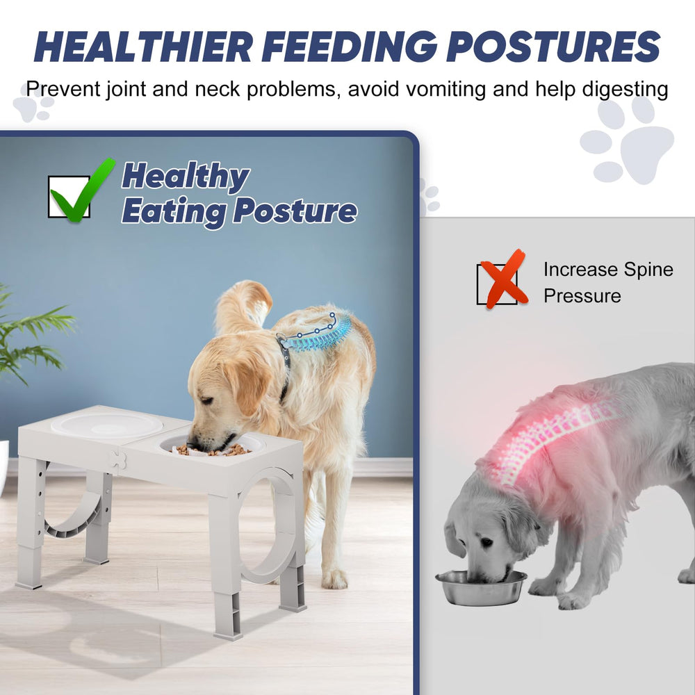 XiaZ slow feeder bowl stand with non-slip base stays steady during meals