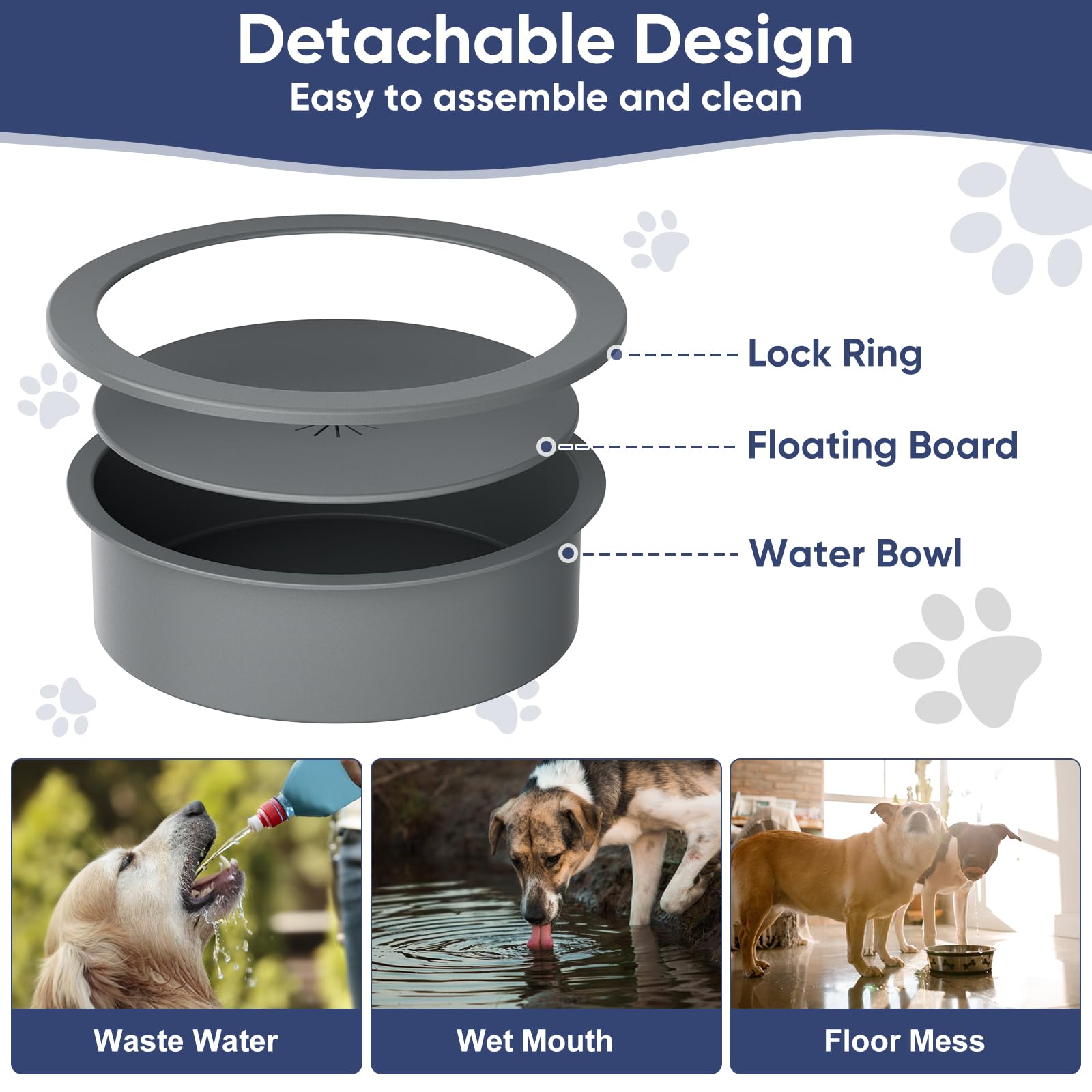 XIAZ slow feeder bowl stand portable and travel-ready for outdoor meals