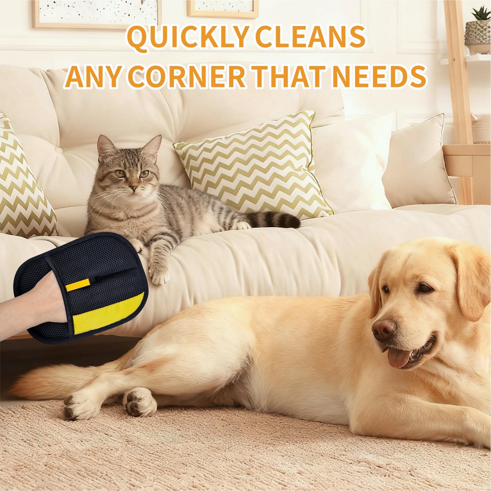 XIDEAEO glove on car seat enables fast tidying.