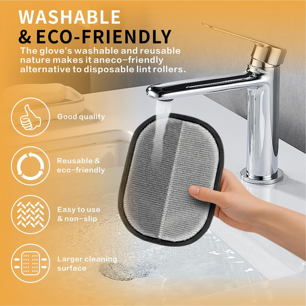 XIDEAEO glove on sofa demonstrates easy fur removal.