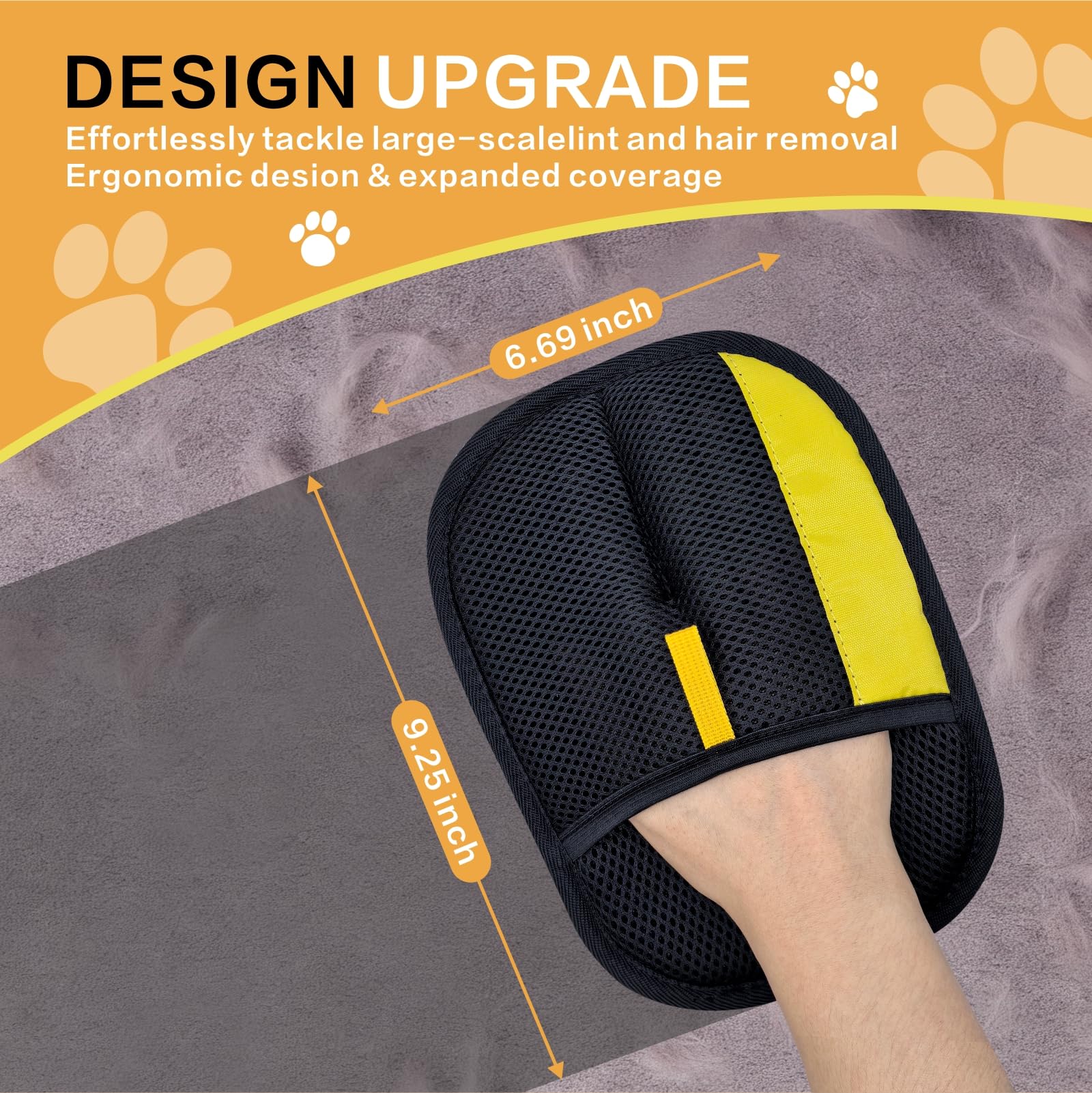 XIDEAEO upgraded glove design with secure grip for efficient cleaning.