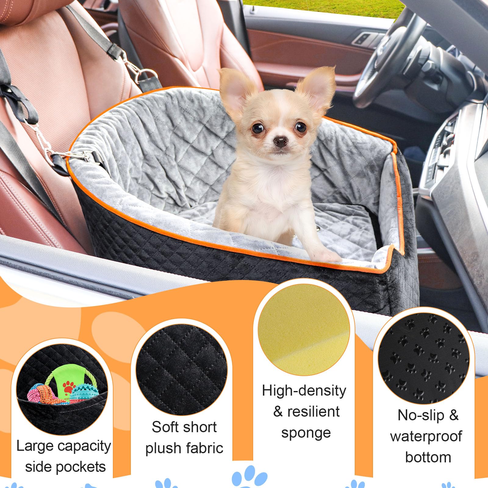 XIEEAOZEE safety tether secures a dog to a harness for safety