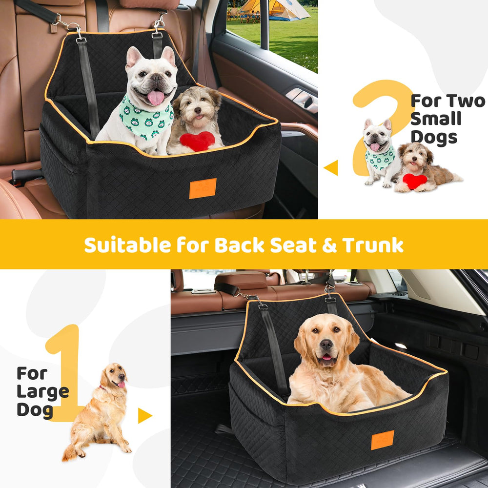 XIEEAOZEE dog car seat washable cover enables easy cleaning after adventures.