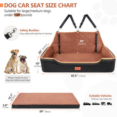 XIEEAOZEE memory foam dog bed features plush comfort for long trips.