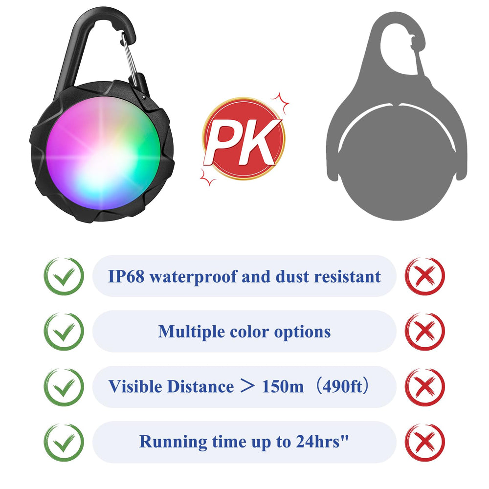 XIEYOUWXS lightweight dog light won’t burden dogs during outings.