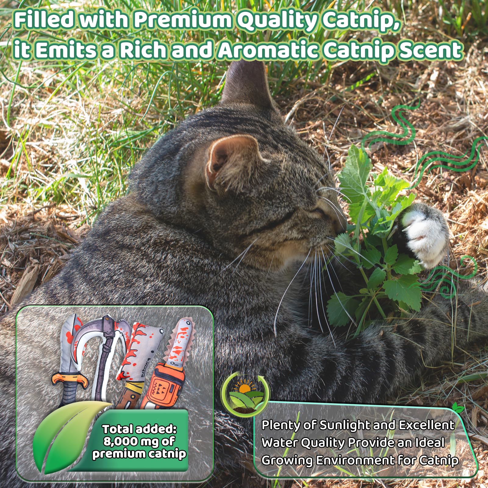 XIFOWE Catnip Toys soft-fabric-durable for long-lasting kitten fun.