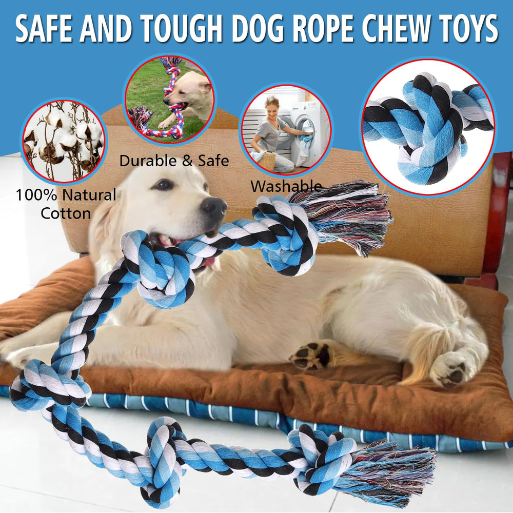 XIGOU natural cotton rope toy highlighting safe non-toxic material for long-lasting chew sessions
