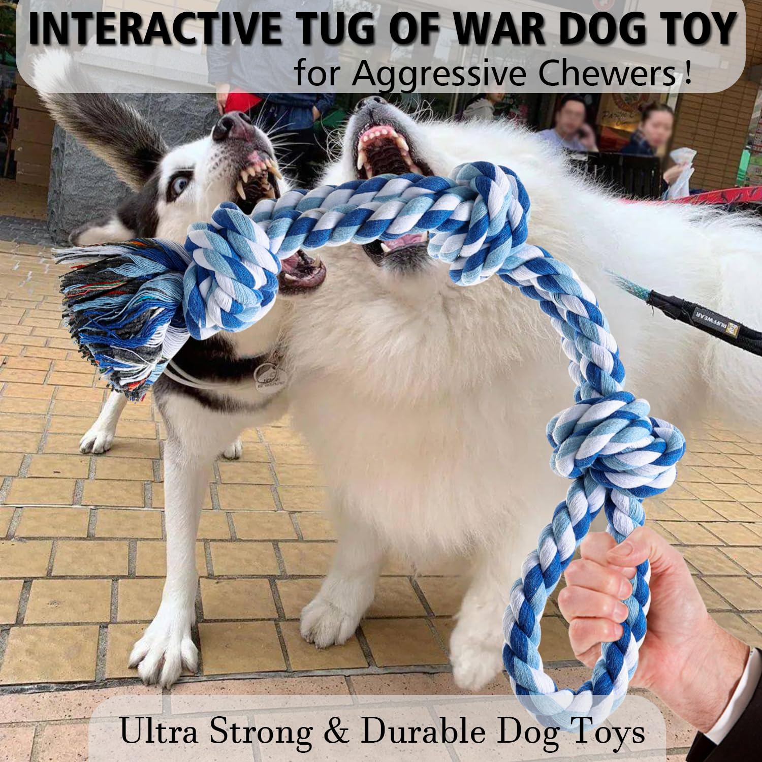 XIGOU dog rope toy for small to large breed fits versatile play across sizes