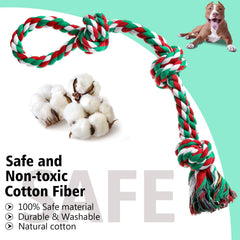 XIGOU rope toy dental-cleaning aids flossing between teeth during tug-play.