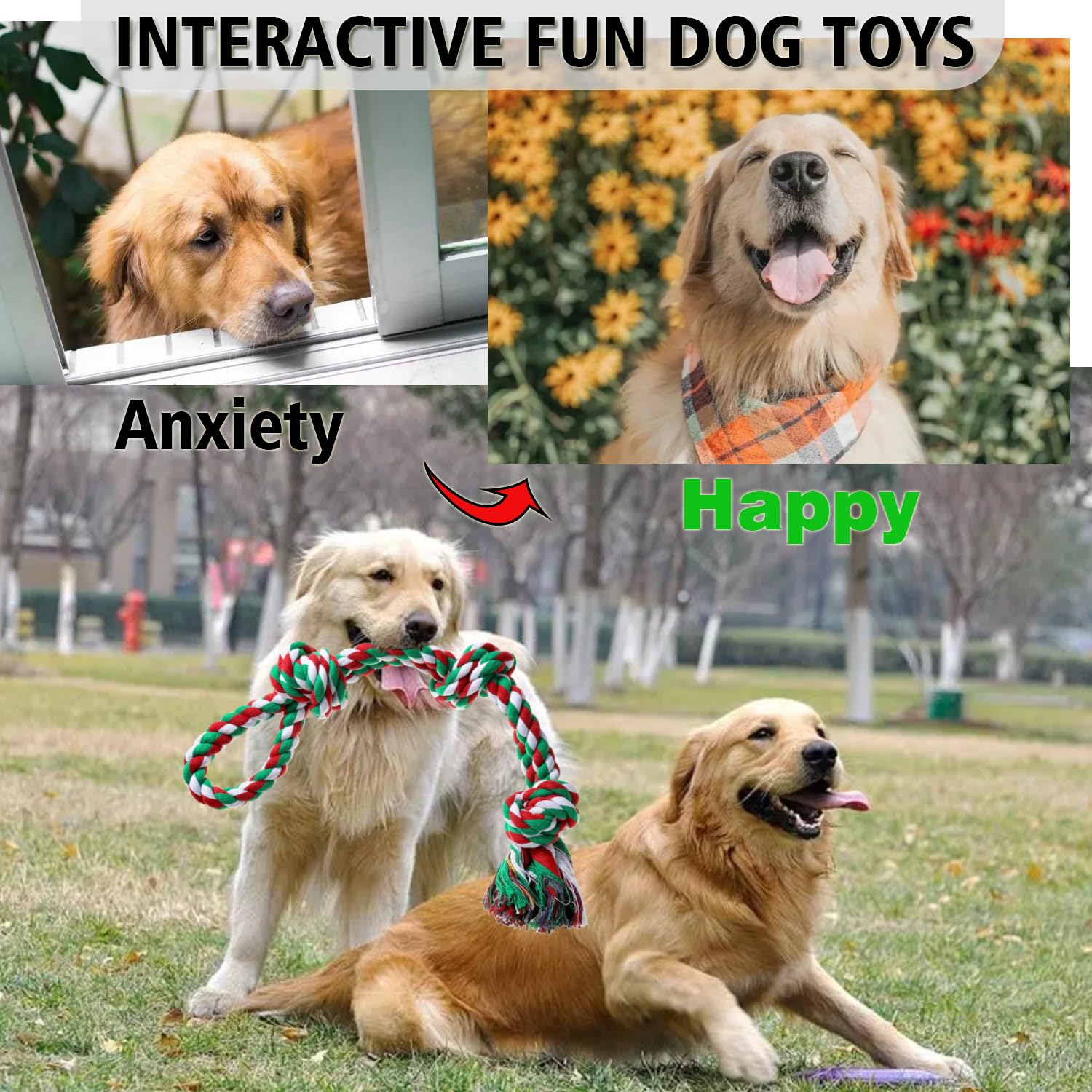 XIGOU rope toy small-to-large-dogs suits a wide range of breeds.