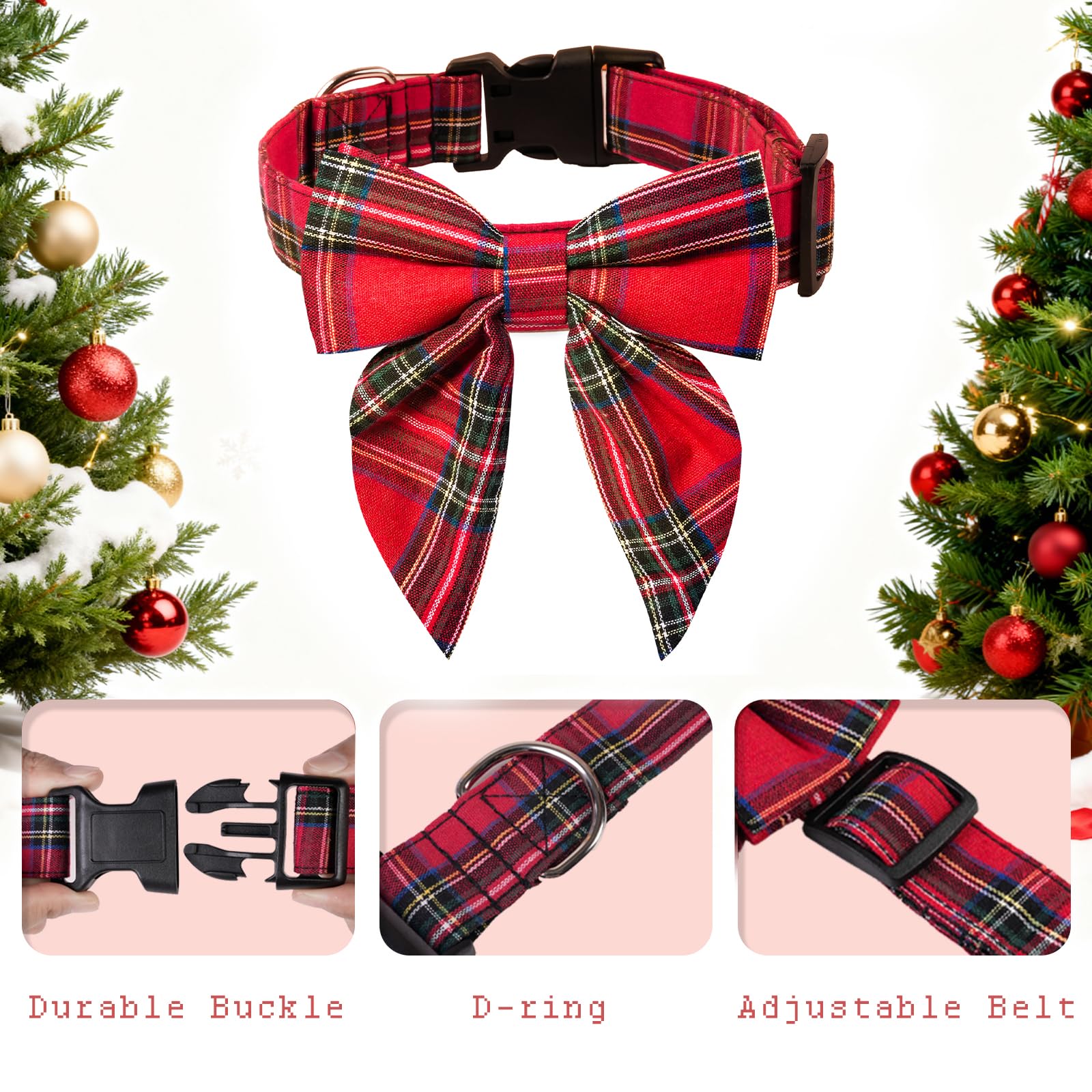 XIGOUPT detachable bow tie enables mix-and-match holiday looks.