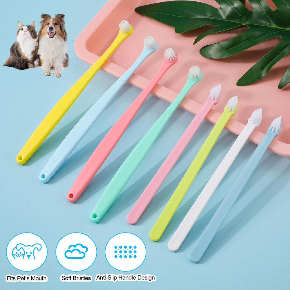 XIHIRCD ergonomic-handle kitten toothbrush offers comfortable grip during brushing.