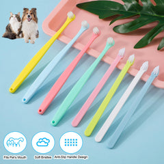 XIHIRCD ergonomic-handle kitten toothbrush offers comfortable grip during brushing.
