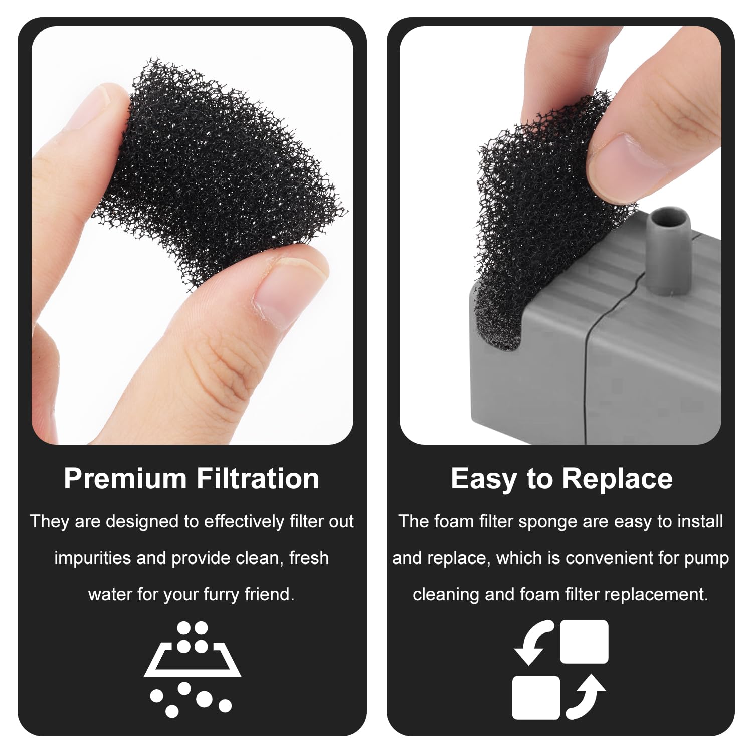 XIHIRCD compatible with PETKIT Eversweet Solo SE for easy replacement and steady filtration