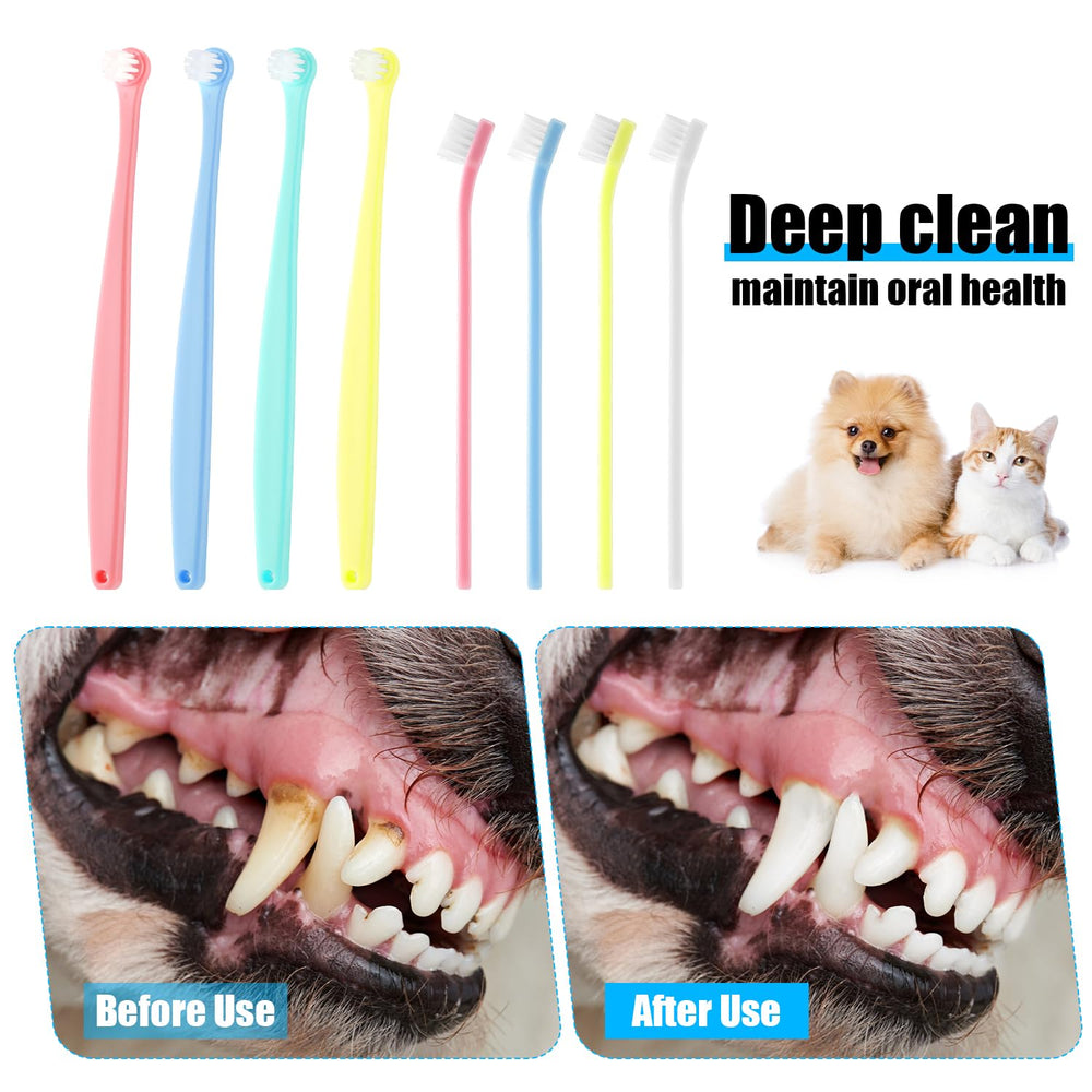 XIHIRCD two-styles soft-bristle set supports gentle cleaning for pets.