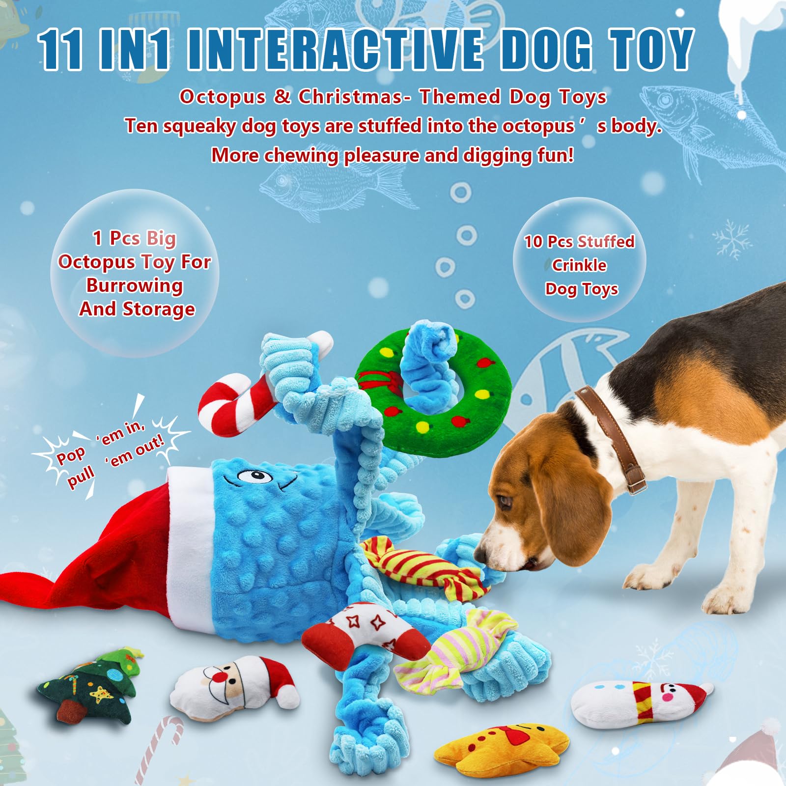 XIHULGJIN 10-piece small dog toy bundle for varied play sessions