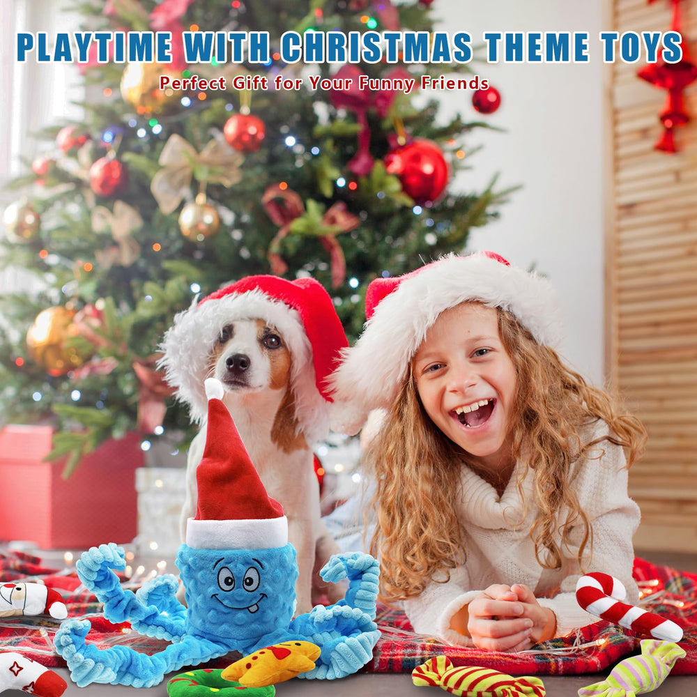 XIHULGJIN gift-ready Christmas dog toy in festive packaging