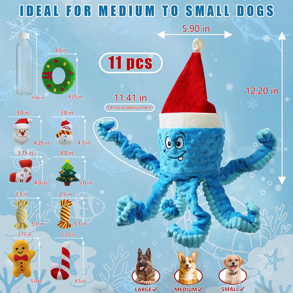 XIHULGJIN interactive holiday dog toy demonstrating tug-and-hide fun