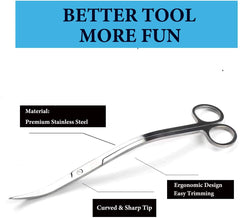 XILEWHZF curved-tip aquarium scissors enabling careful pruning of foreground plants