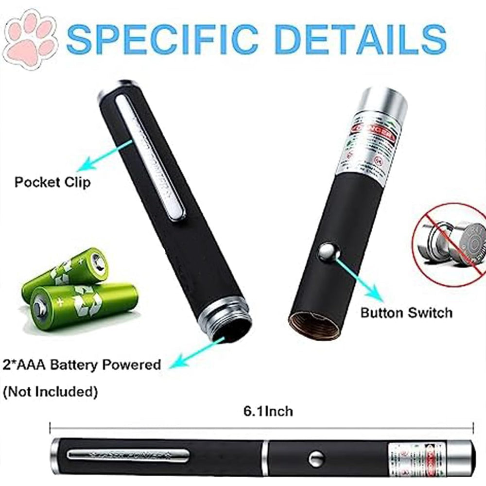 XIMIBI Pointer Red close-up shows bright focus for quick cat engagement.