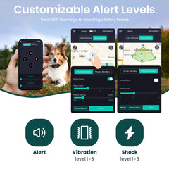 XIMUSON collar real-time tracking: ensure your dog stays within the set area.
