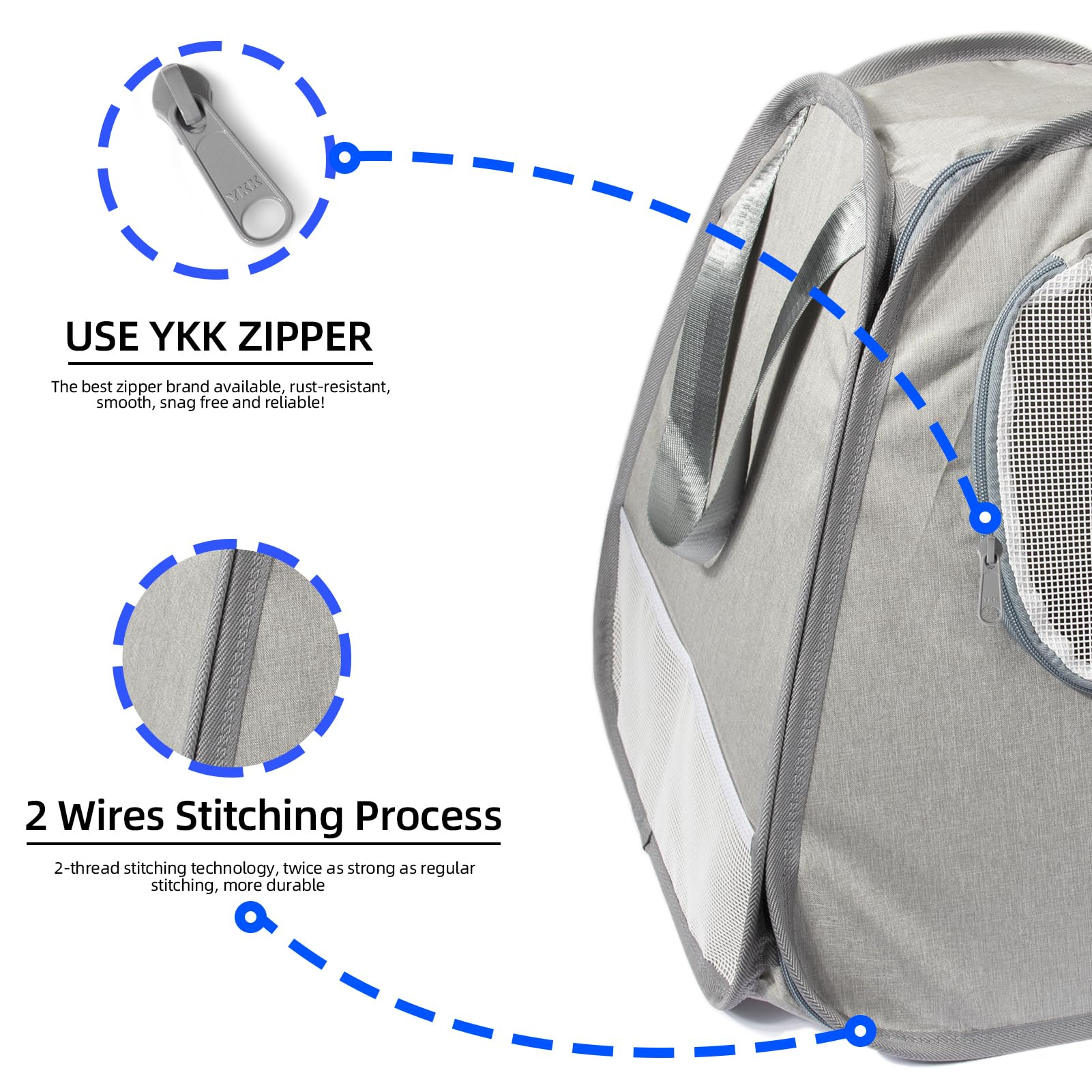 XingYunEr travel-ready carrier and playpen offers lightweight portability.