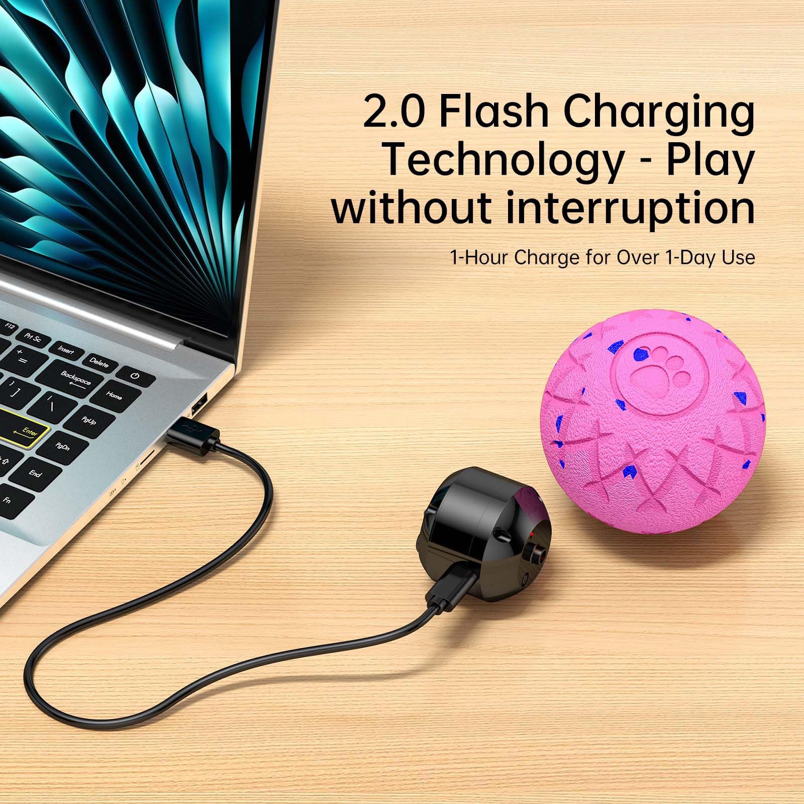 XINGZUAN interactive dog ball pink mode-normal offers balanced activity.