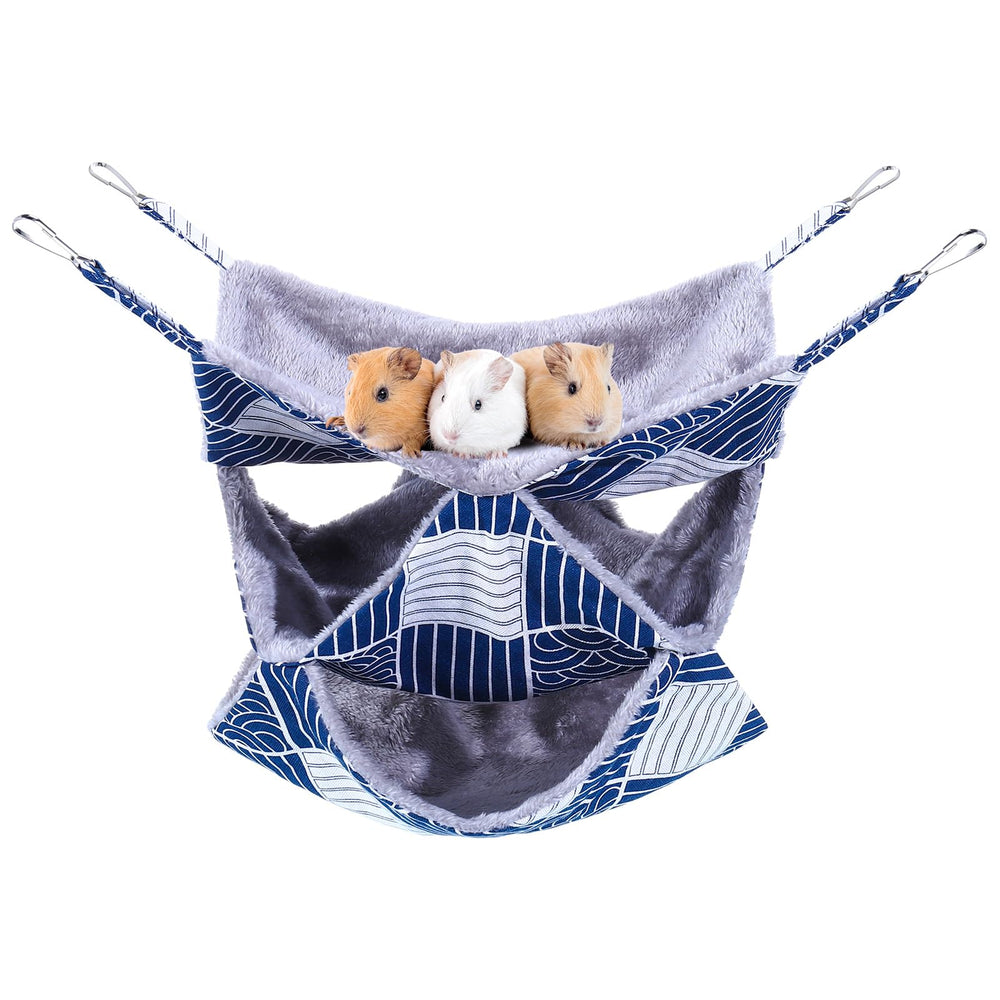 XINRUI 3-Tier Guinea Pig Hammock top view offers a cozy resting space.