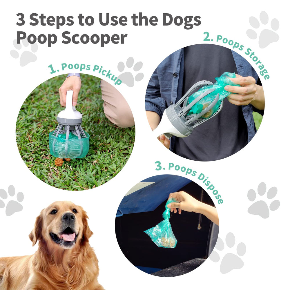 Xinzs Pooper Scooper can clip to leash or wrist for convenience.