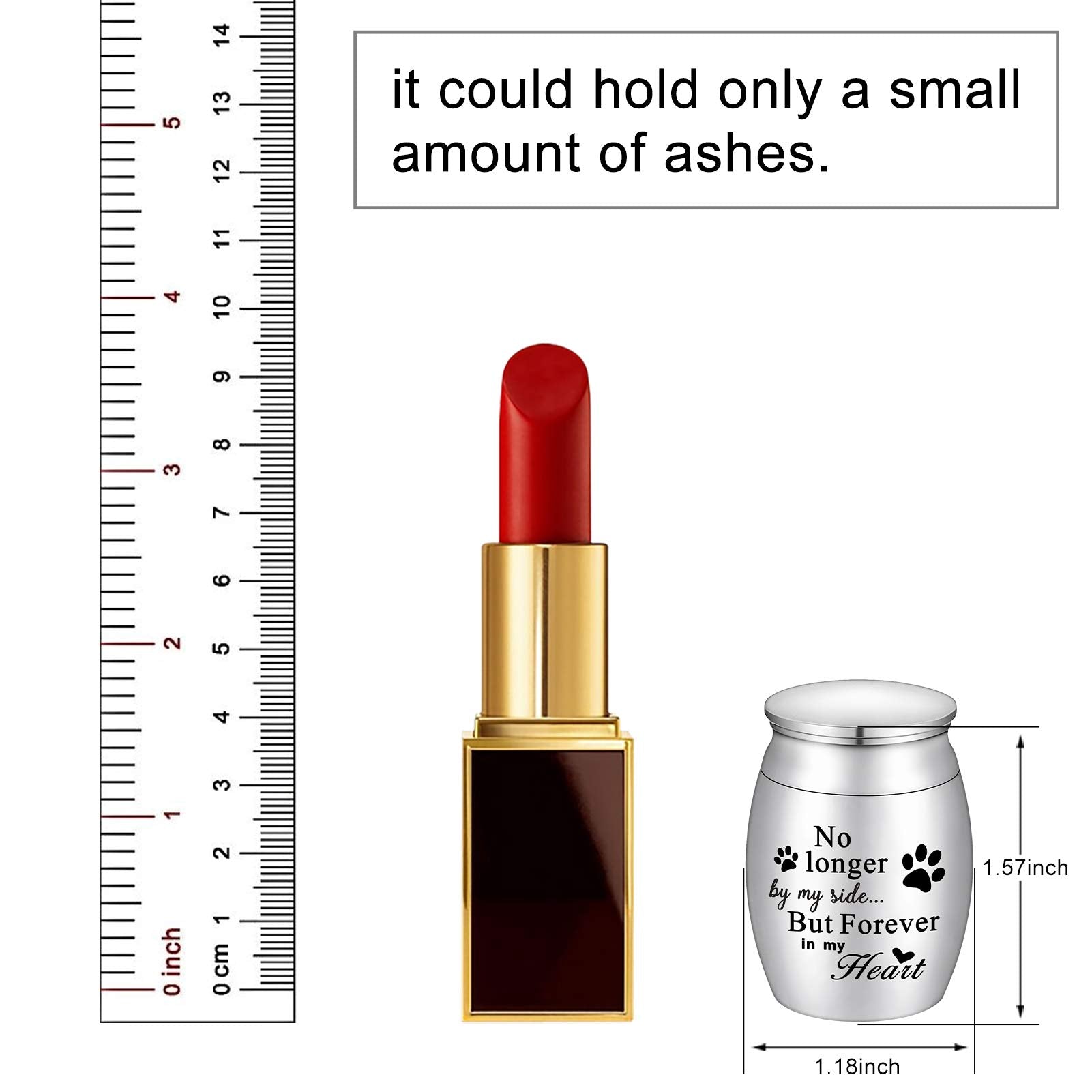 XIUDA paw print keepsake urn closeup showing pet memorial symbol