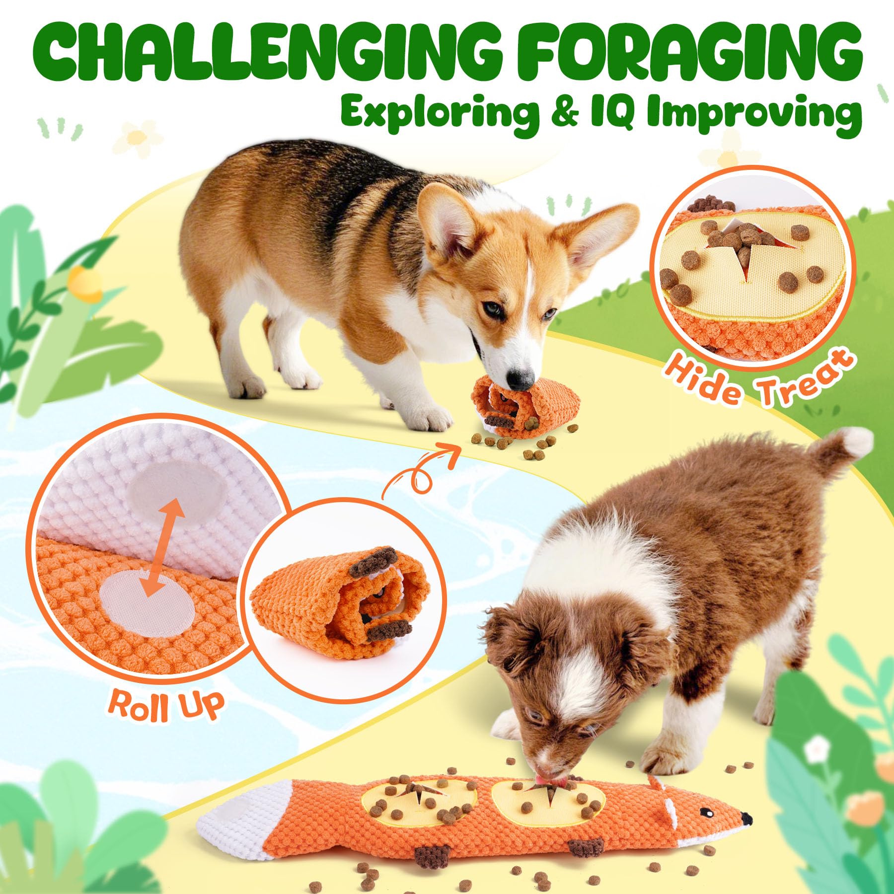 XIUGOAL juguetes con sonido squeaky y crinkle para atraer mejor a tu perro.