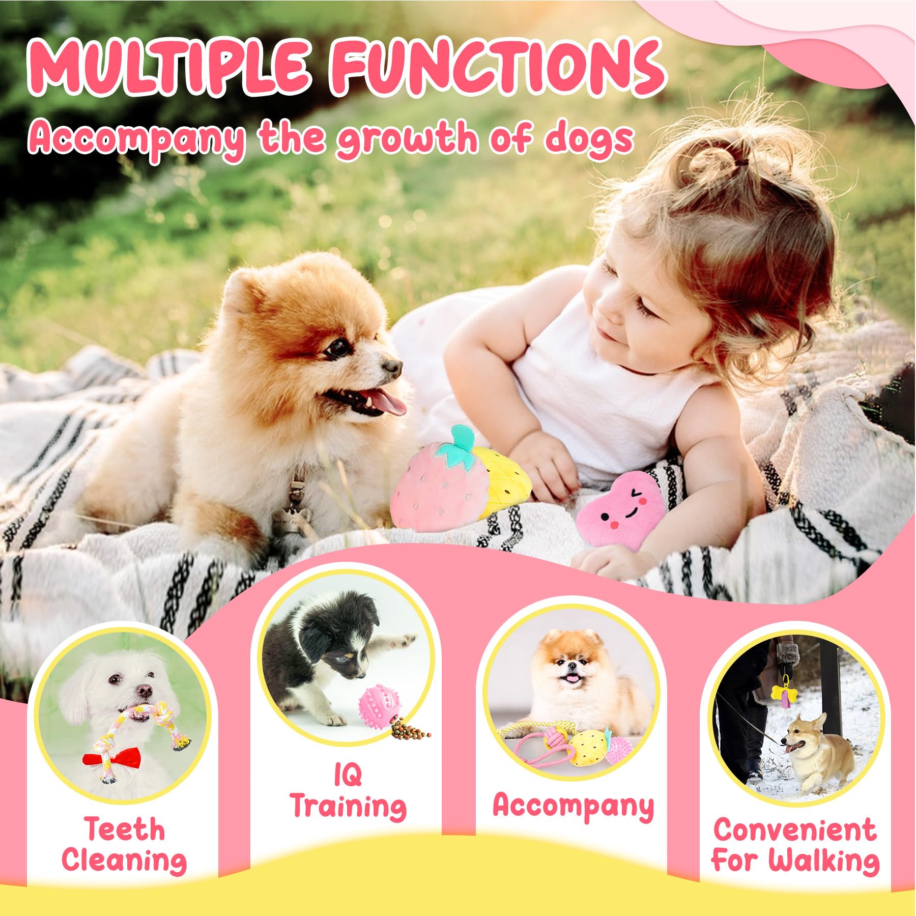 XIUGOAL dog bag rolls and dispenser shown for easy cleanup.