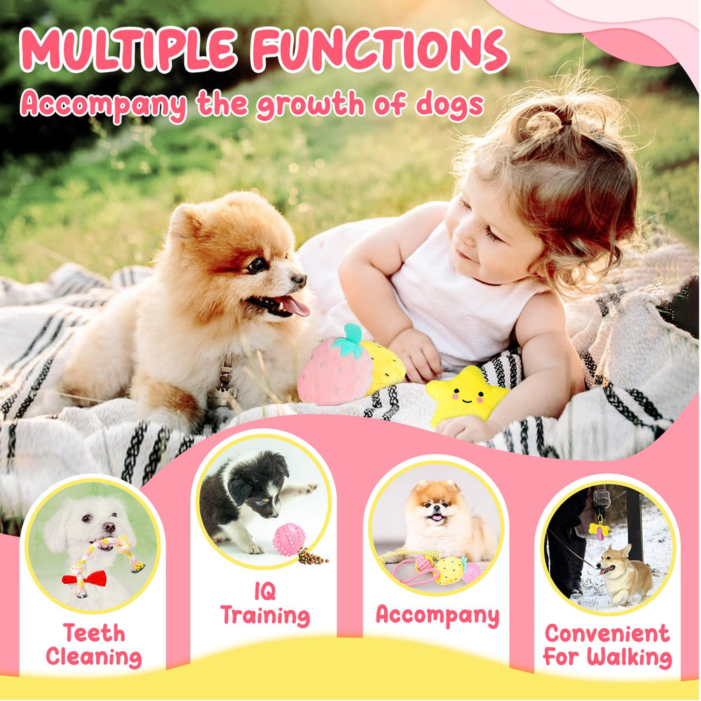 XIUGOAL squeaky plush toys puppy for engaging sensory play