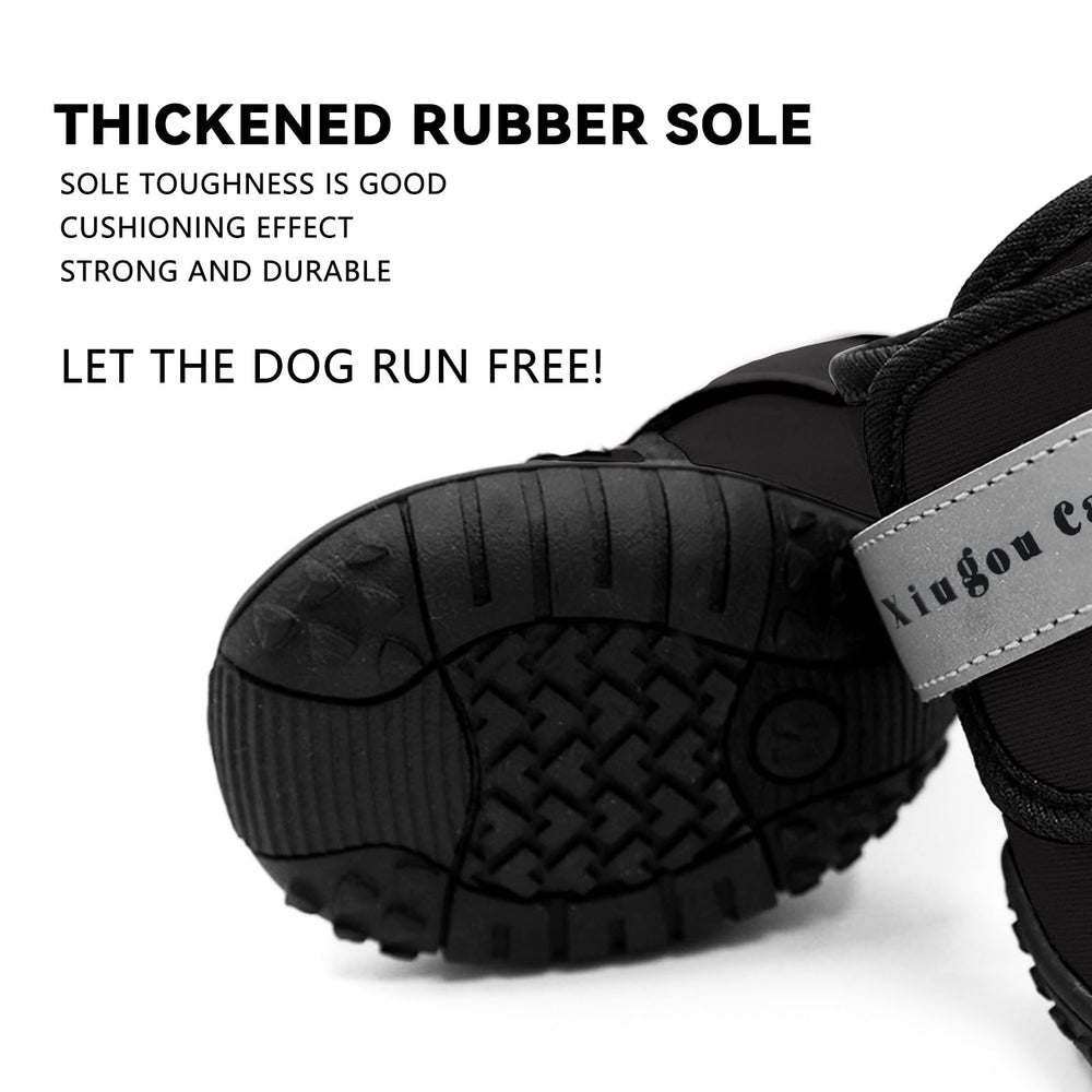 Xiugou Care dog shoes with adjustable Velcro straps for secure fit.
