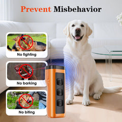 Xiuxun ultrasonic trainer in use reduces nuisance barking without shocks