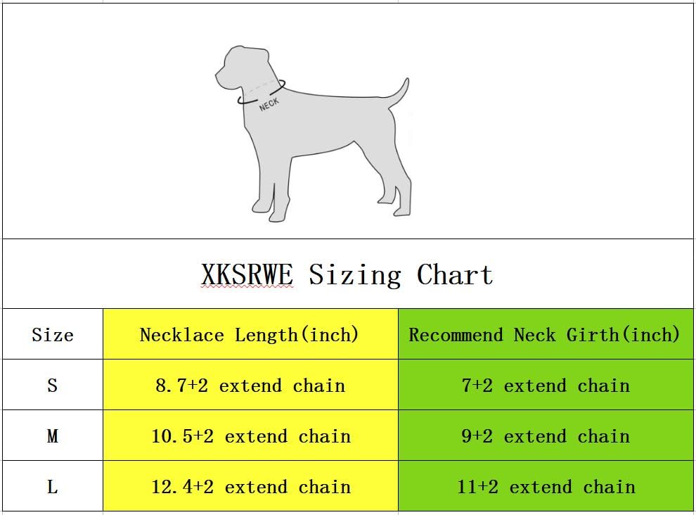 XKSRWE adjustable clasp pet necklace fits securely and easily