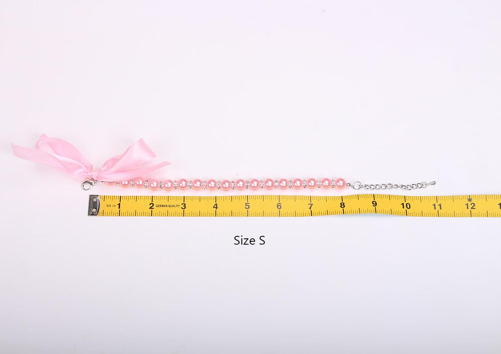 XKSRWE dog-cat-pearls-necklace-pink-adjustable-clasp ensures easy wearing.