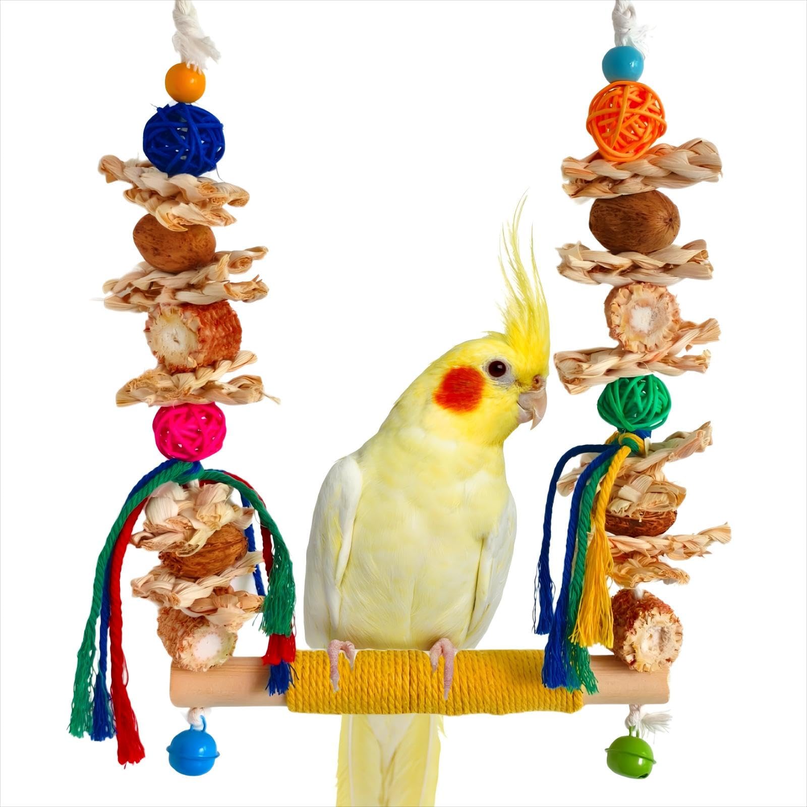 XLpeixin bird swings toy parakeet-perch provides daily enrichment and gentle exercise.