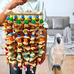 XLpeixin bird-toy-chewing-wood emphasizes engaging chewing and natural beak maintenance.