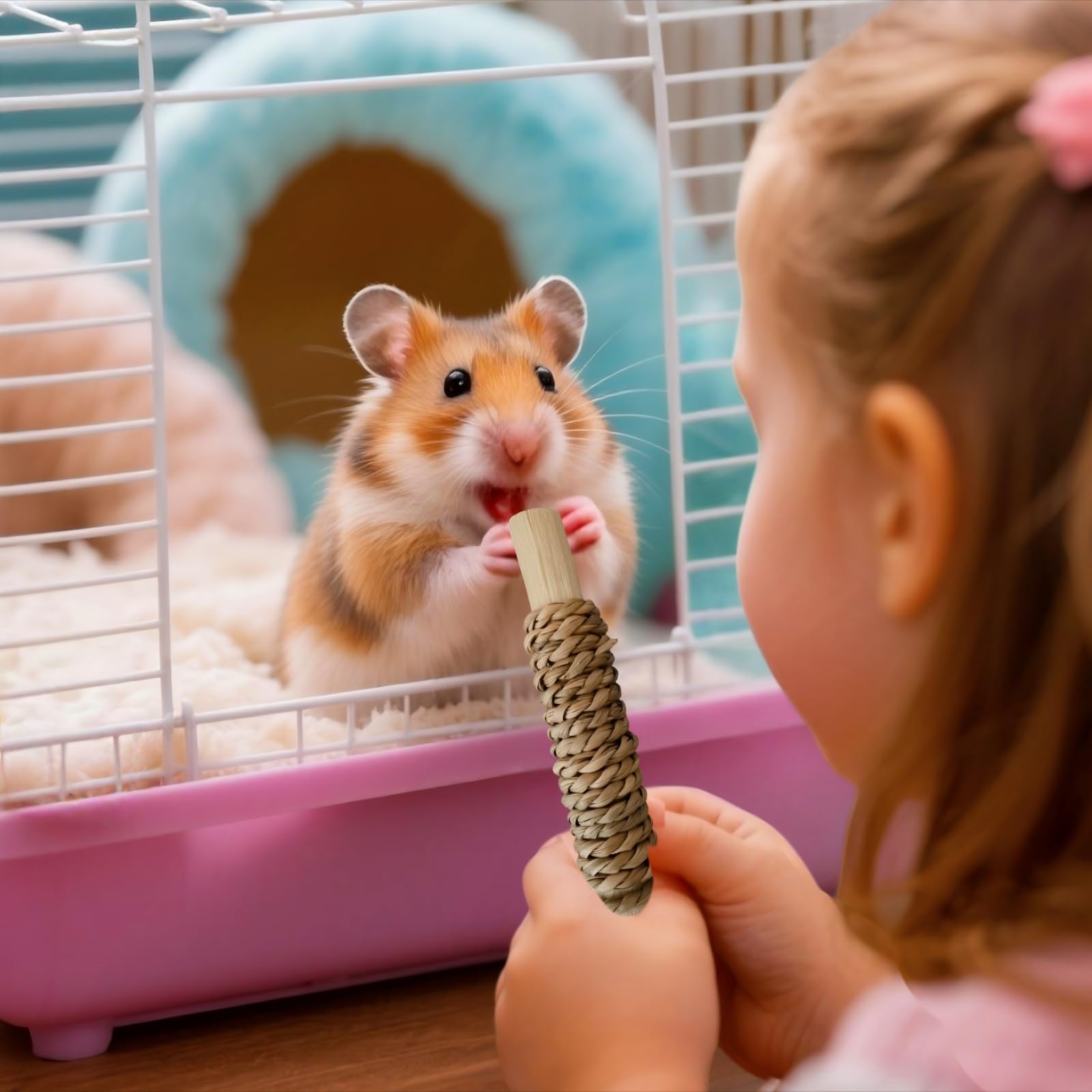 XLpeixin foraging chew sticks inspire play and exploration for small pets.