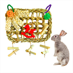XLpeixin rabbits chew toy hanging—natural textures for cage enrichment and nibble routines.